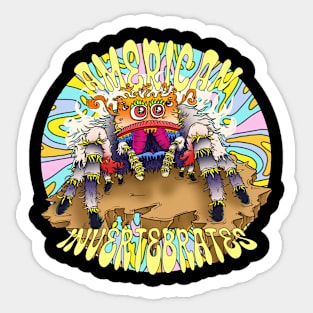 American Invertebrates trippy jumping spider logo #2 Sticker